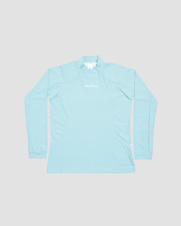 Softouch Long Sleeve Mock Neck Tee - Blue