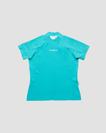 Active Fit Mock Neck Tee - Jewel