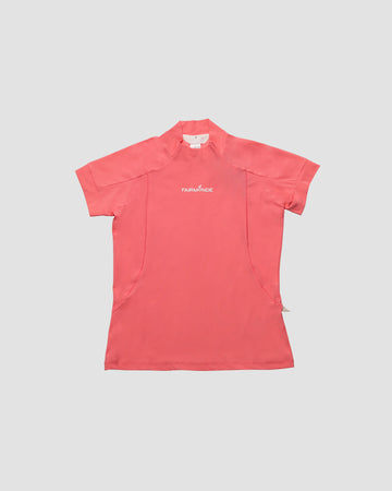 Active Fit Mock Neck Tee - Flamingo