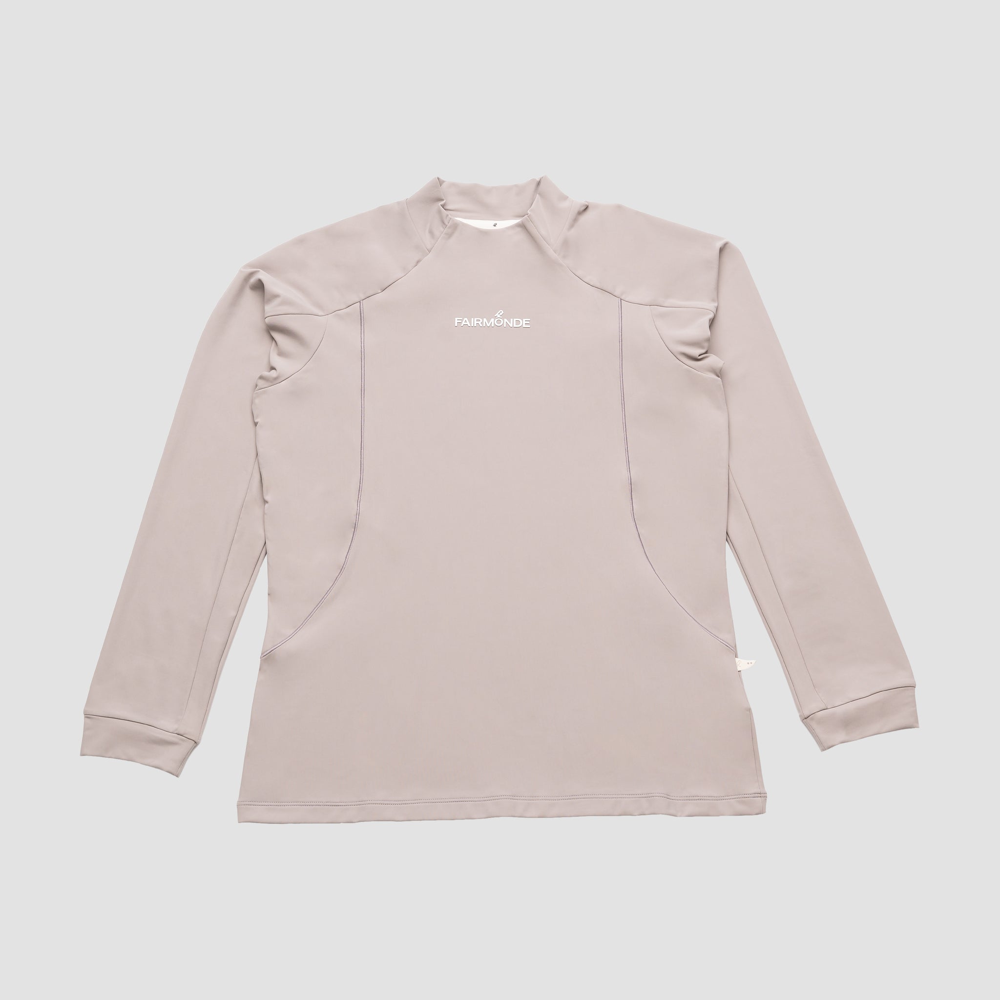 Softouch Long Sleeve Mock Neck Tee - Grey