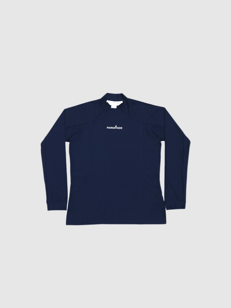 Alpenglow Long Sleeve Mock Neck Tee - Blue Navy